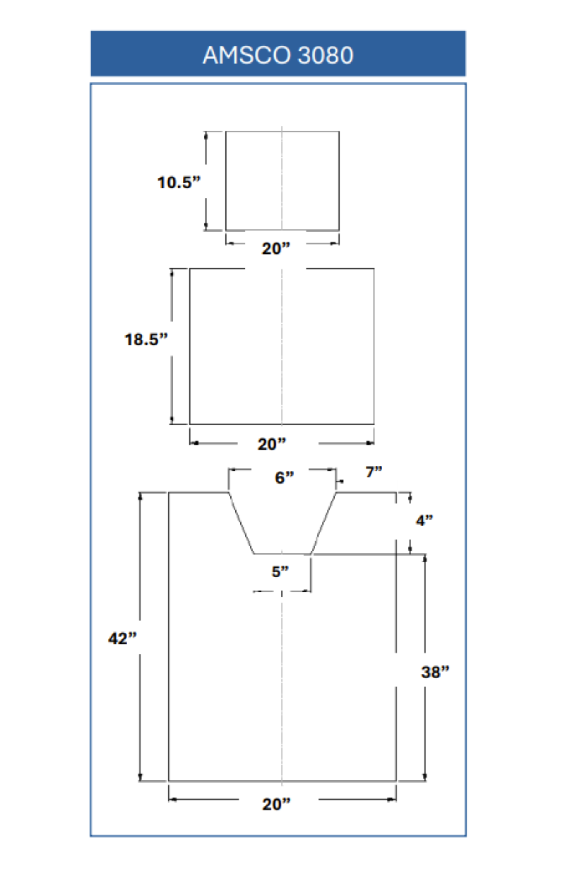AMSCO 3080 (3-Piece Table Pad Set)