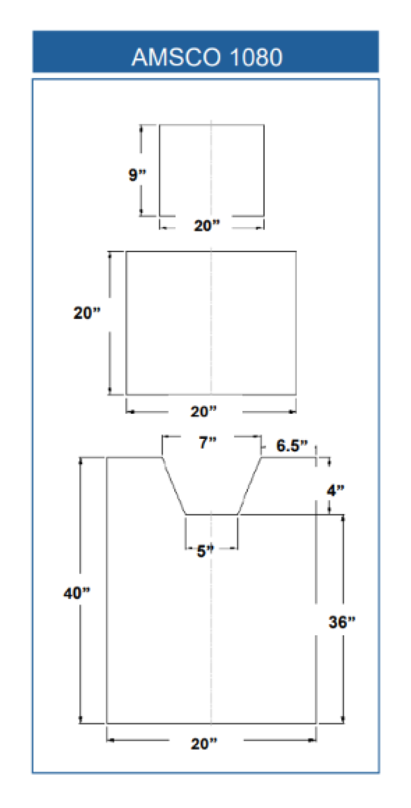 AMSCO 1080 (3 Piece Table Pad Set)