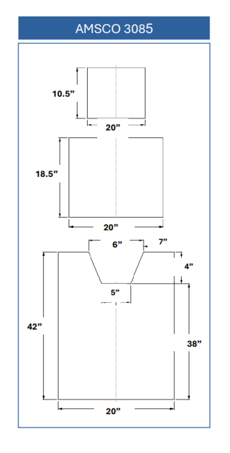 AMSCO 3085 (3 Piece Table Pad Set)