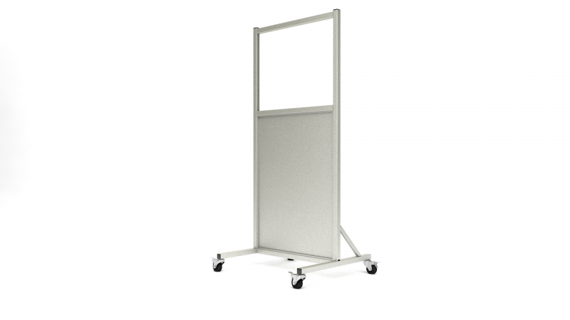 Mobile Leaded Barrier with 30”W x 24”H Window | 56-603