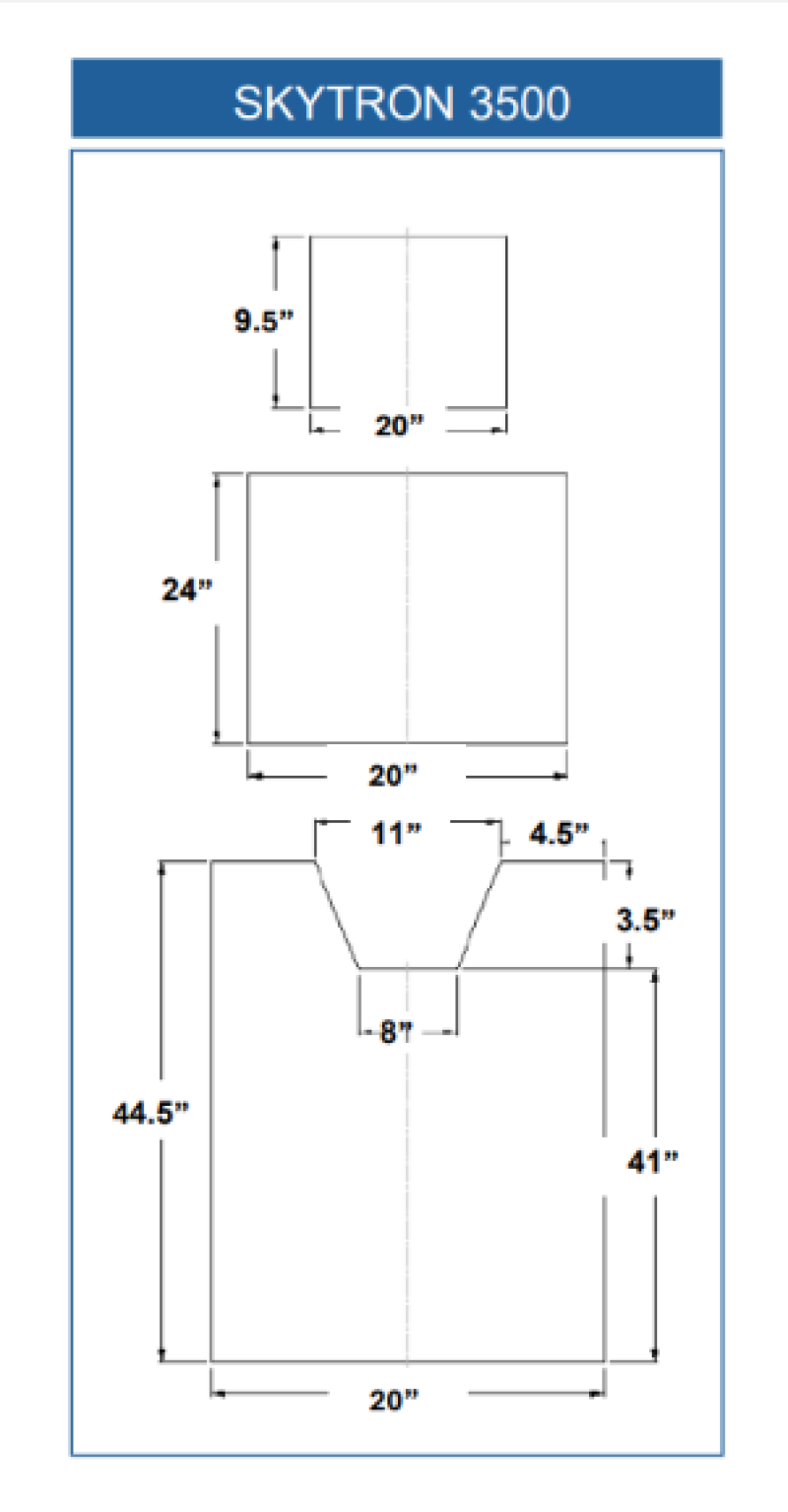 SKYTRON 3500 (3 Piece Table Pad set