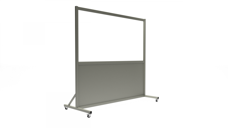 Mobile Leaded Barrier with 72”W x 36”H Window | 56-618