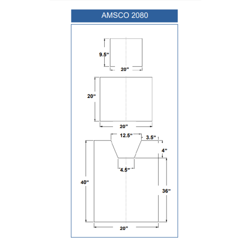  AMSCO 2080 (3 Piece Set Table Pad)