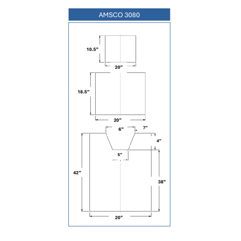 AMSCO 3080 (3-Piece Table Pad Set)