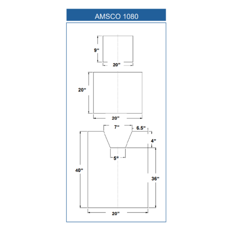 AMSCO 1080 (3 Piece Table Pad Set)