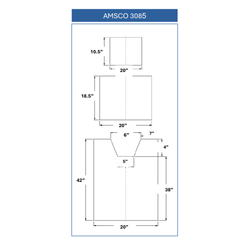 AMSCO 3085 (3 Piece Table Pad Set)