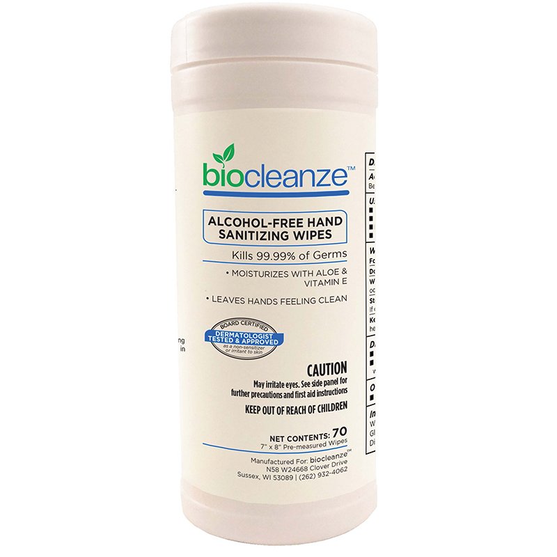 Biocleanze and Sanitizing Alcohol-Free Wipes
