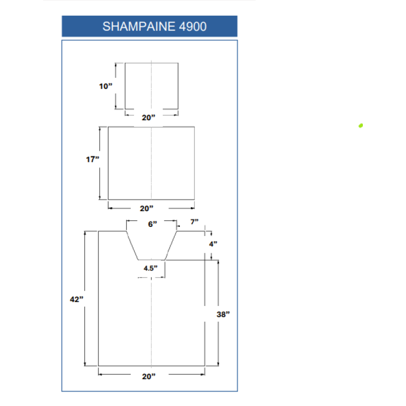 SHAMPAINE 4900 (3Piece Table Pad Set)