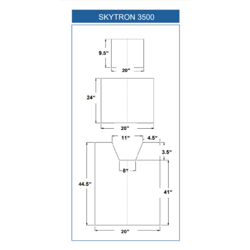 SKYTRON 3500 (3 Piece Table Pad set