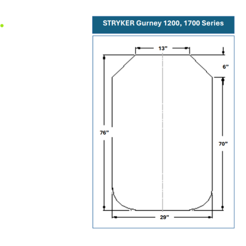 STRYKER GURNEY Series 1210, 1211, 1710, 1711 Series (1 Piece)