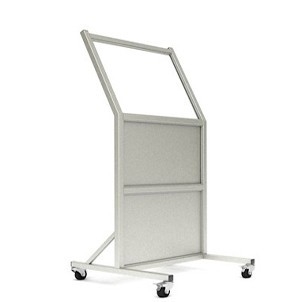 Tilted Mobile Leaded Barrier with 30”W x 24”H Window | 56-629-0