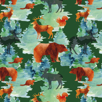 Into the Woods - Forest Green | Fabric #1227