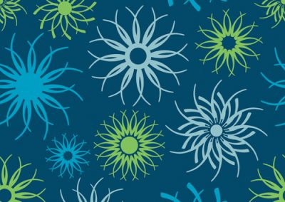 Fabrics - Fashion Patterns - 1256 Poly Teal Floral