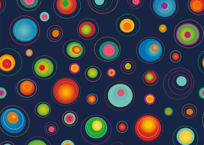Fabrics - Fashion Patterns - 1259 Cosmic Bright Circles