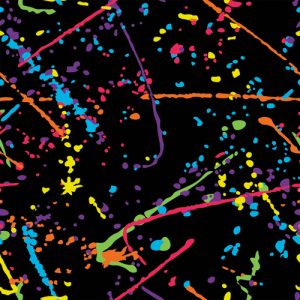 Fabrics - Fashion Patterns - 1261 Black Splatter