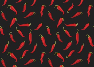 Fabrics - Fashion Patterns - 41002 Black Chili Pepper