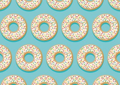 Fabrics - Fashion Patterns - 4928 Blue Donut