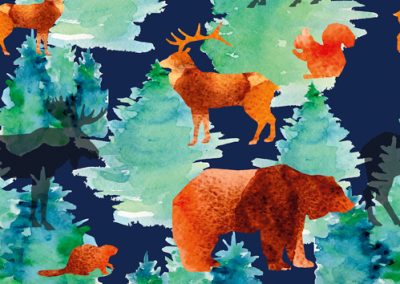 Fabrics - Fashion Patterns - 1228 Into the Woods Blue