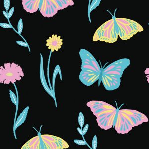 Fabrics - Fashion Patterns - 1300 Pastel Butterflies