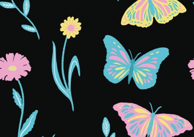 Fabrics - Fashion Patterns - 1300 Pastel Butterflies