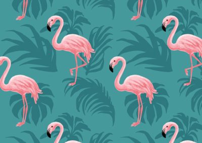 Fabrics - Fashion Patterns - 1304 Tropical Flamingo