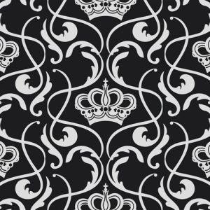 Fabrics - Fashion Patterns - 1309 Crowns Silver