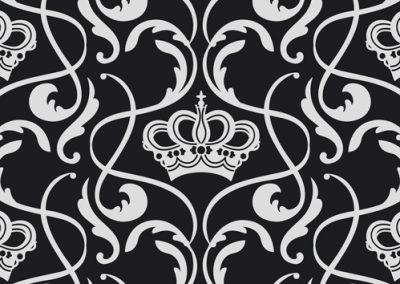 Fabrics - Fashion Patterns - 1309 Crowns Silver