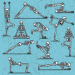 1284 - Yoga Poses Light Blue